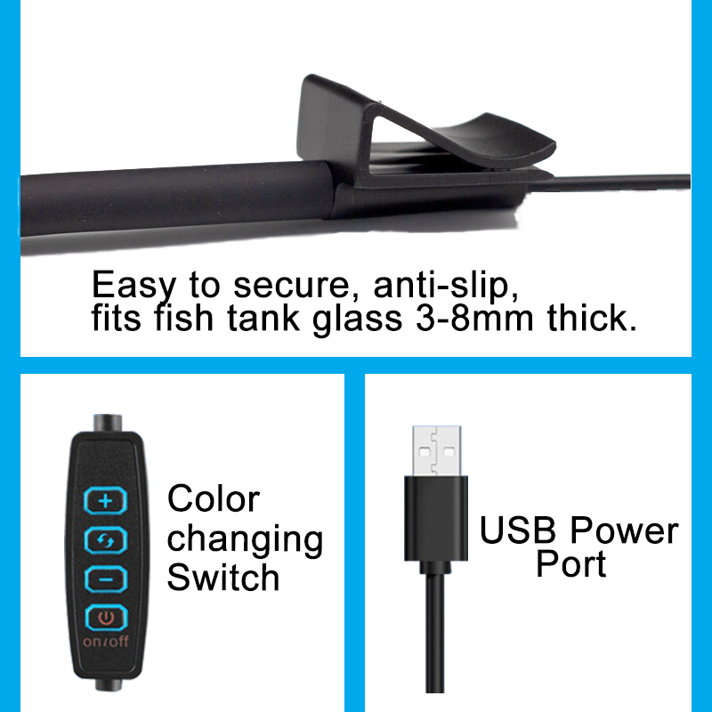 USB 수족관 LED 램프 어항 조명 장식 수생 식물  - Aquarium Plant Grow Light 리뷰 및 가격