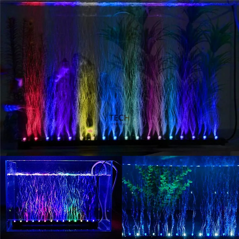 수족관 물고기 탱크 수중 잠수정 공기 버블 색상 변경  - Aquarium Plant Grow Light 리뷰 및 가격