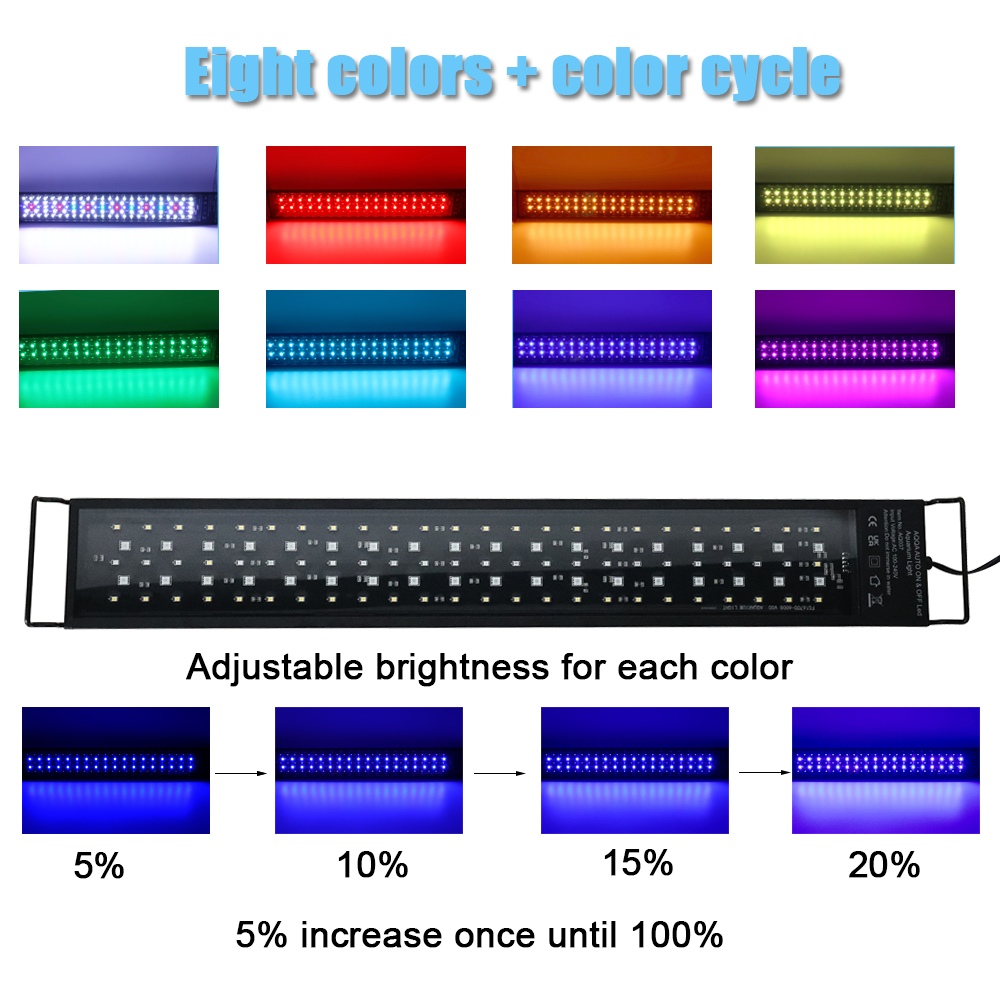 30-60cm 어항용 24시간 풀 스펙트럼 LED 조명 - Planted Aquarium Parameters 리뷰 및 가격