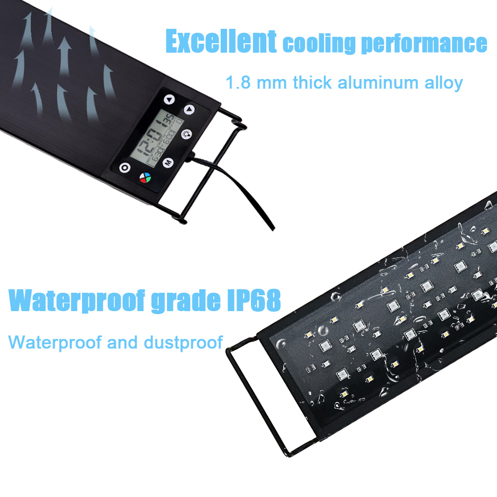 30-60cm 어항용 24시간 풀 스펙트럼 LED 조명 - Planted Aquarium Parameters 리뷰 및 가격